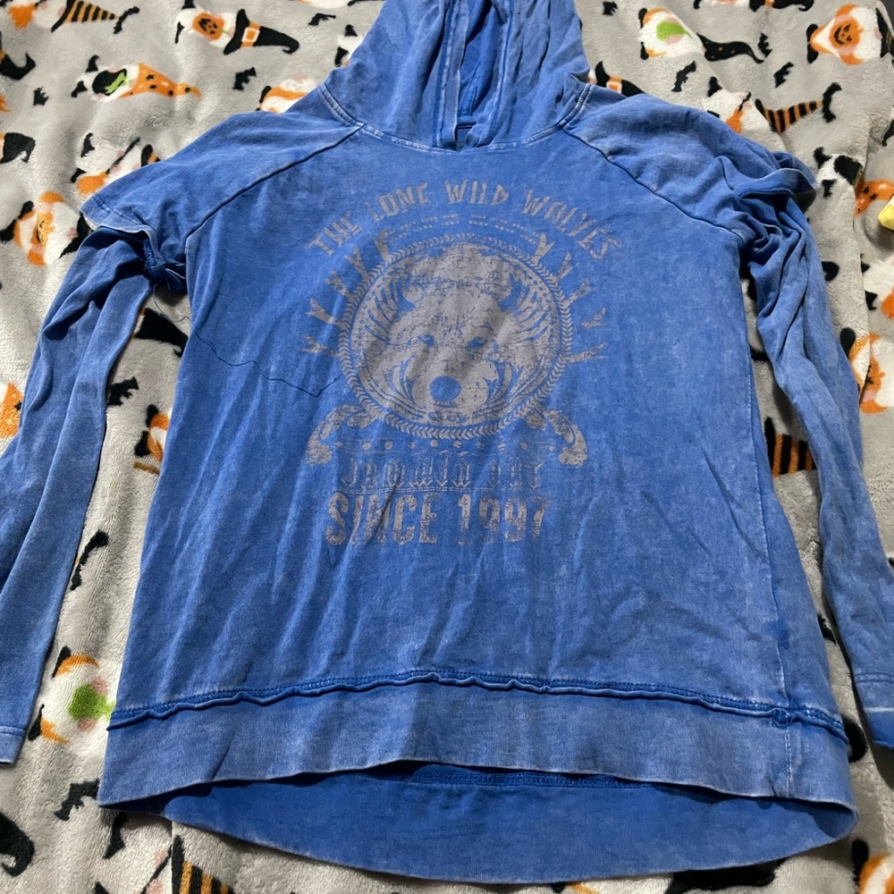 Blue Graphic Hoodie